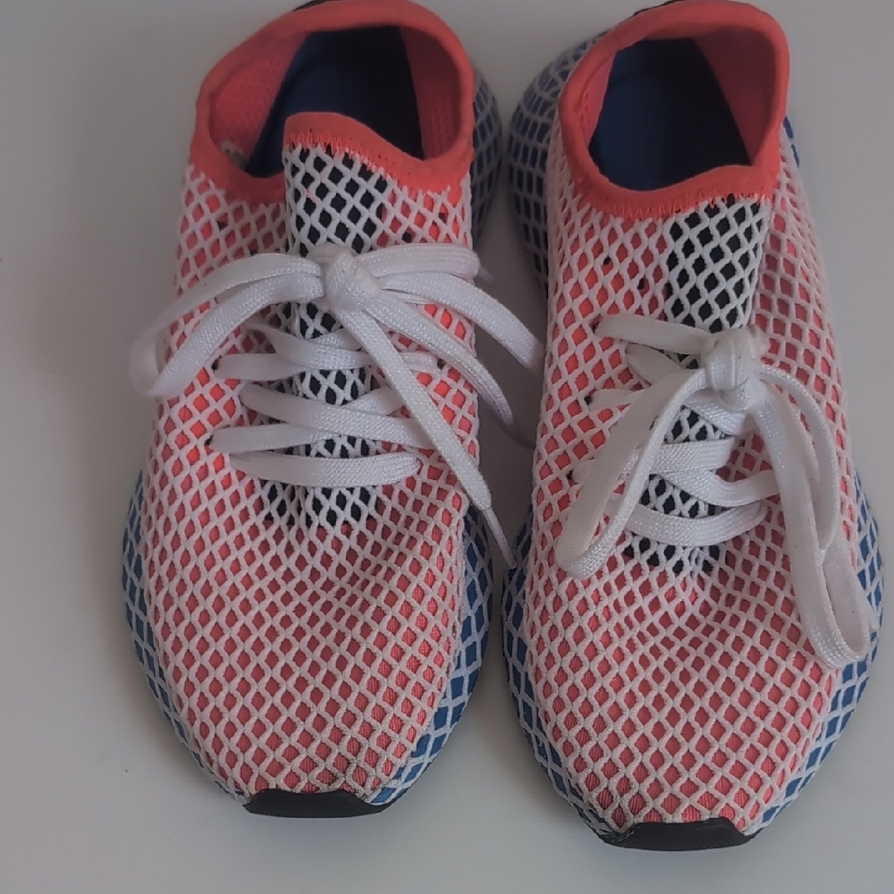 Adidas Women's Sneakers - Red, White, and Blue